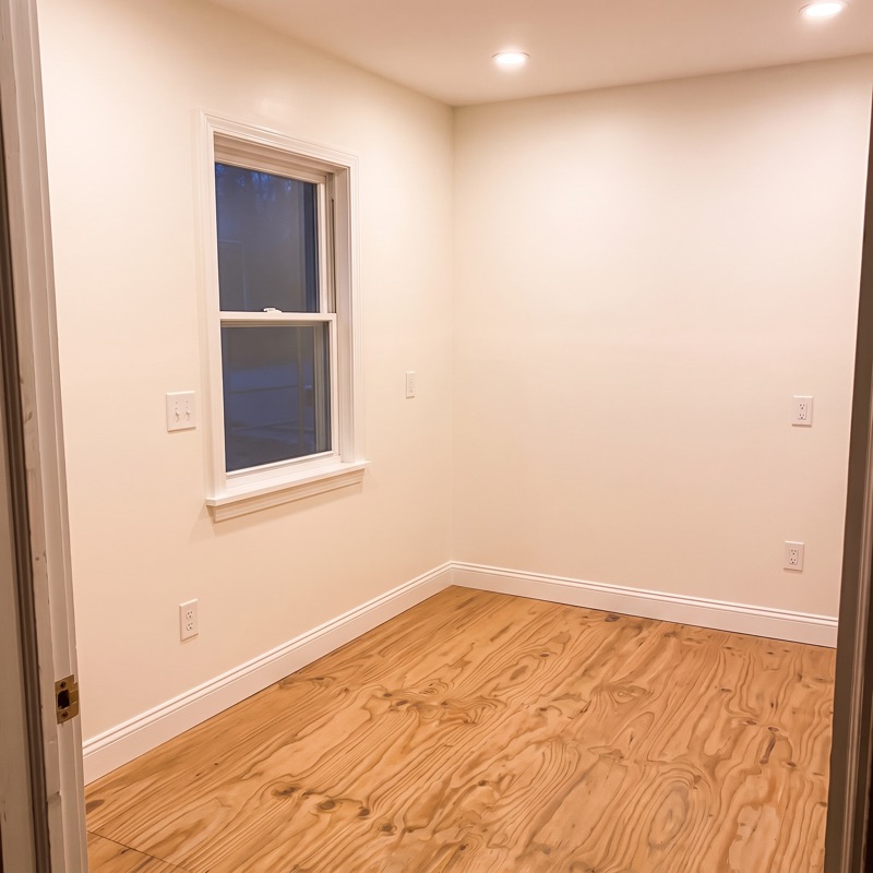 Same corner painted and finished